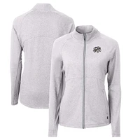 Women's Cutter & Buck Heather Omaha Storm Chasers Adapt Eco Knit Recycled Full-Zip Jacket