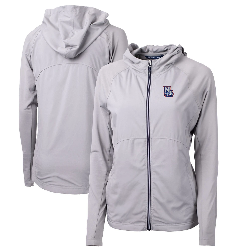 Women's Cutter & Buck New Hampshire Fisher Cats Adapt Eco Knit Hybrid Recycled Raglan Full-Zip Jacket