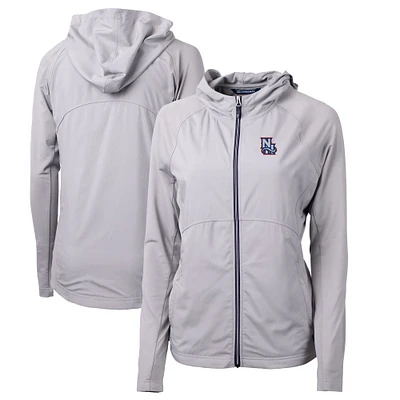 Women's Cutter & Buck New Hampshire Fisher Cats Adapt Eco Knit Hybrid Recycled Raglan Full-Zip Jacket