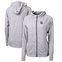 Women's Cutter & Buck New Hampshire Fisher Cats Adapt Eco Knit Hybrid Recycled Raglan Full-Zip Jacket