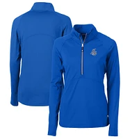 Women's Cutter & Buck Blue Hartford Yard Goats Adapt Eco Knit Stretch Recycled Half-Zip Top
