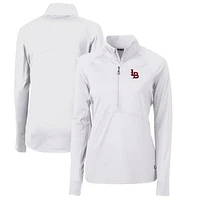 Women's Cutter & Buck Louisville Bats Adapt Eco Knit Stretch Recycled Half-Zip Top