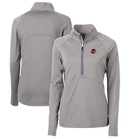 Women's Cutter & Buck Rochester Red Wings Adapt Eco Knit Stretch Recycled Half-Zip Top