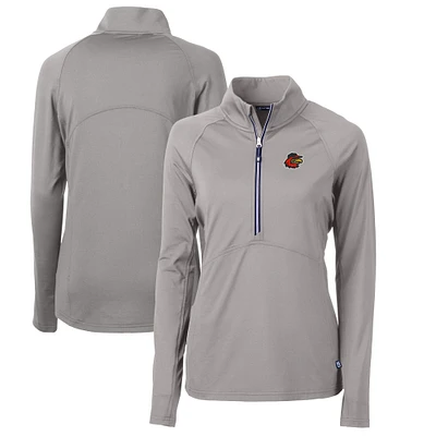 Women's Cutter & Buck Rochester Red Wings Adapt Eco Knit Stretch Recycled Half-Zip Top