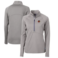 Women's Cutter & Buck Rochester Red Wings Adapt Eco Knit Stretch Recycled Half-Zip Top