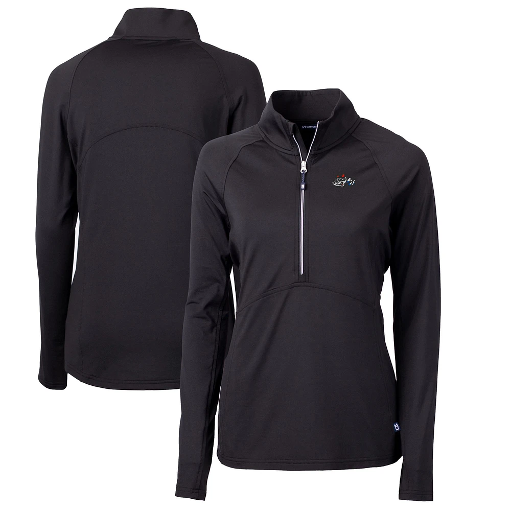 Women's Cutter & Buck Rocket City Trash Pandas Adapt Eco Knit Stretch Recycled Half-Zip Top
