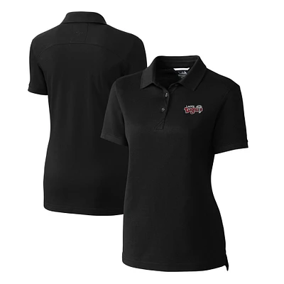 Women's Cutter & Buck Black Lansing Lugnuts Advantage Tri-Blend Pique Polo