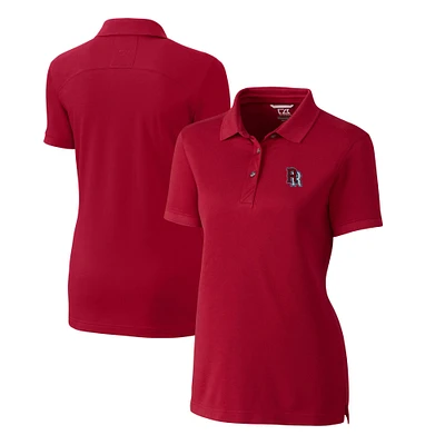 Women's Cutter & Buck Red Round Rock Express Advantage Tri-Blend Pique Polo