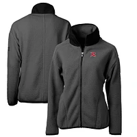 Women's Cutter & Buck Gray Richmond Flying Squirrels Cascade Eco Sherpa Full-Zip Fleece Jacket