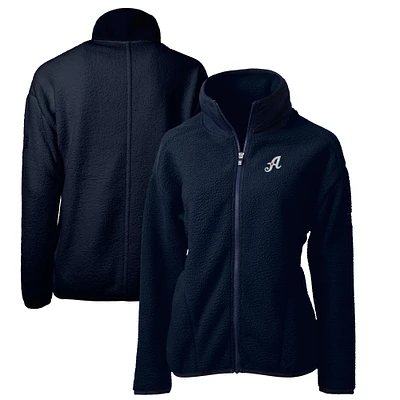 Women's Cutter & Buck Navy Reno Aces Cascade Eco Sherpa Full-Zip Fleece Jacket