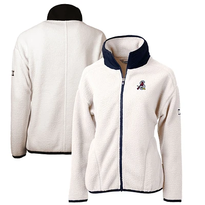Women's Cutter & Buck Oatmeal Springfield Cardinals Cascade Eco Sherpa Full-Zip Fleece Jacket