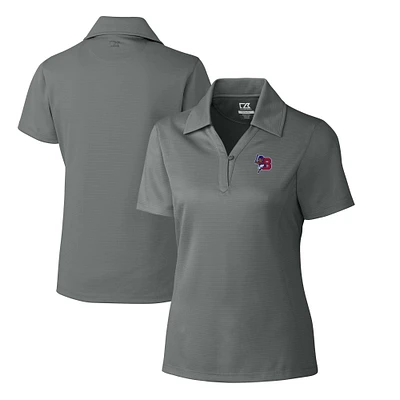 Women's Cutter & Buck  Gray Buffalo Bisons CB DryTec Genre Textured Solid Polo