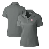 Women's Cutter & Buck  Gray Birmingham Barons CB DryTec Genre Textured Solid Polo