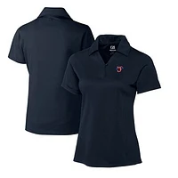 Women's Cutter & Buck  Navy Jacksonville Jumbo Shrimp CB DryTec Genre Textured Solid Polo