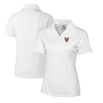 Women's Cutter & Buck  White El Paso Chihuahuas CB DryTec Genre Textured Solid Polo