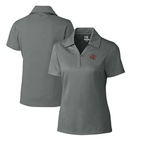 Women's Cutter & Buck  Gray Sacramento River Cats CB DryTec Genre Textured Solid Polo