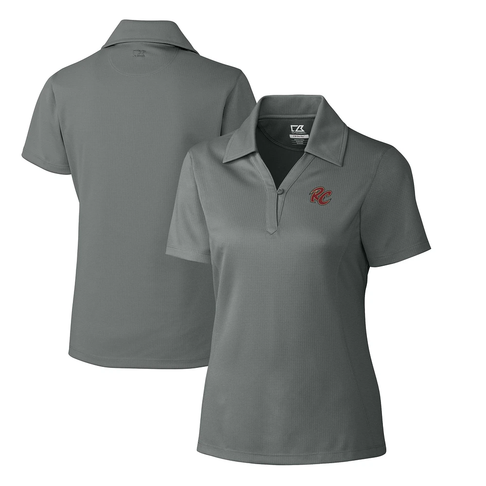 Women's Cutter & Buck Gray Sacramento River Cats CB DryTec Genre Textured Solid Polo