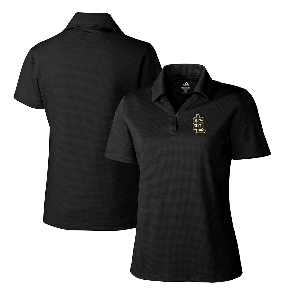 Women's Cutter & Buck Black Salt Lake Bees CB DryTec Genre Textured Solid Polo