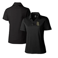 Women's Cutter & Buck  Black Salt Lake Bees CB DryTec Genre Textured Solid Polo