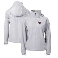 Women's Cutter & Buck Gray Buffalo Bisons Charter Eco Recycled Half-Zip Anorak Jacket
