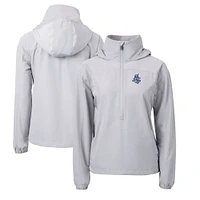 Women's Cutter & Buck Gray Hartford Yard Goats Charter Eco Recycled Half-Zip Anorak Jacket