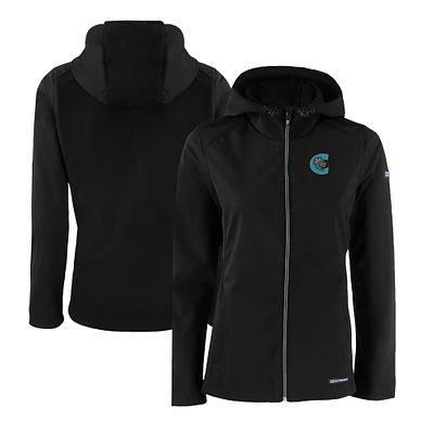 Women's Cutter & Buck Charlotte Knights Evoke Eco Softshell Recycled Full-Zip Jacket