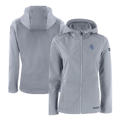 Women's Cutter & Buck  Gray Hartford Yard Goats Evoke Eco Softshell Recycled Full-Zip Jacket