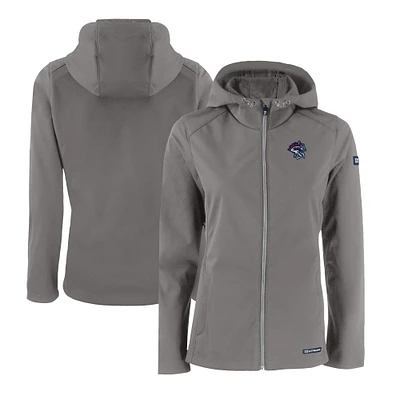 Women's Cutter & Buck  Steel Binghamton Rumble Ponies Evoke Eco Softshell Recycled Full-Zip Jacket