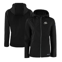 Women's Cutter & Buck  Black Omaha Storm Chasers Evoke Eco Softshell Recycled Full-Zip Jacket