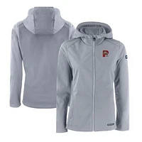 Women's Cutter & Buck  Gray Portland Sea Dogs Evoke Eco Softshell Recycled Full-Zip Jacket