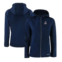 Women's Cutter & Buck  Navy Springfield Cardinals Evoke Eco Softshell Recycled Full-Zip Jacket