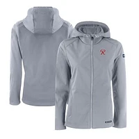 Women's Cutter & Buck  Gray Tacoma Rainiers Evoke Eco Softshell Recycled Full-Zip Jacket