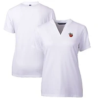 Women's Cutter & Buck  White Fort Wayne TinCaps Forge DryTec Heathered Stretch Blade Top