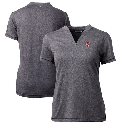Women's Cutter & Buck  Heather Charcoal Fresno Grizzlies Forge DryTec Heathered Stretch Blade Top