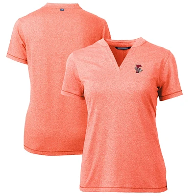 Women's Cutter & Buck  Heather Orange Fresno Grizzlies Forge DryTec Heathered Stretch Blade Top