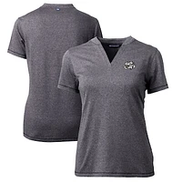 Women's Cutter & Buck  Heather Charcoal Omaha Storm Chasers Forge DryTec Heathered Stretch Blade Top