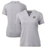 Women's Cutter & Buck  Heather Gray Omaha Storm Chasers Forge DryTec Heathered Stretch Blade Top