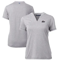 Women's Cutter & Buck  Heather Gray Rocket City Trash Pandas Forge DryTec Heathered Stretch Blade Top