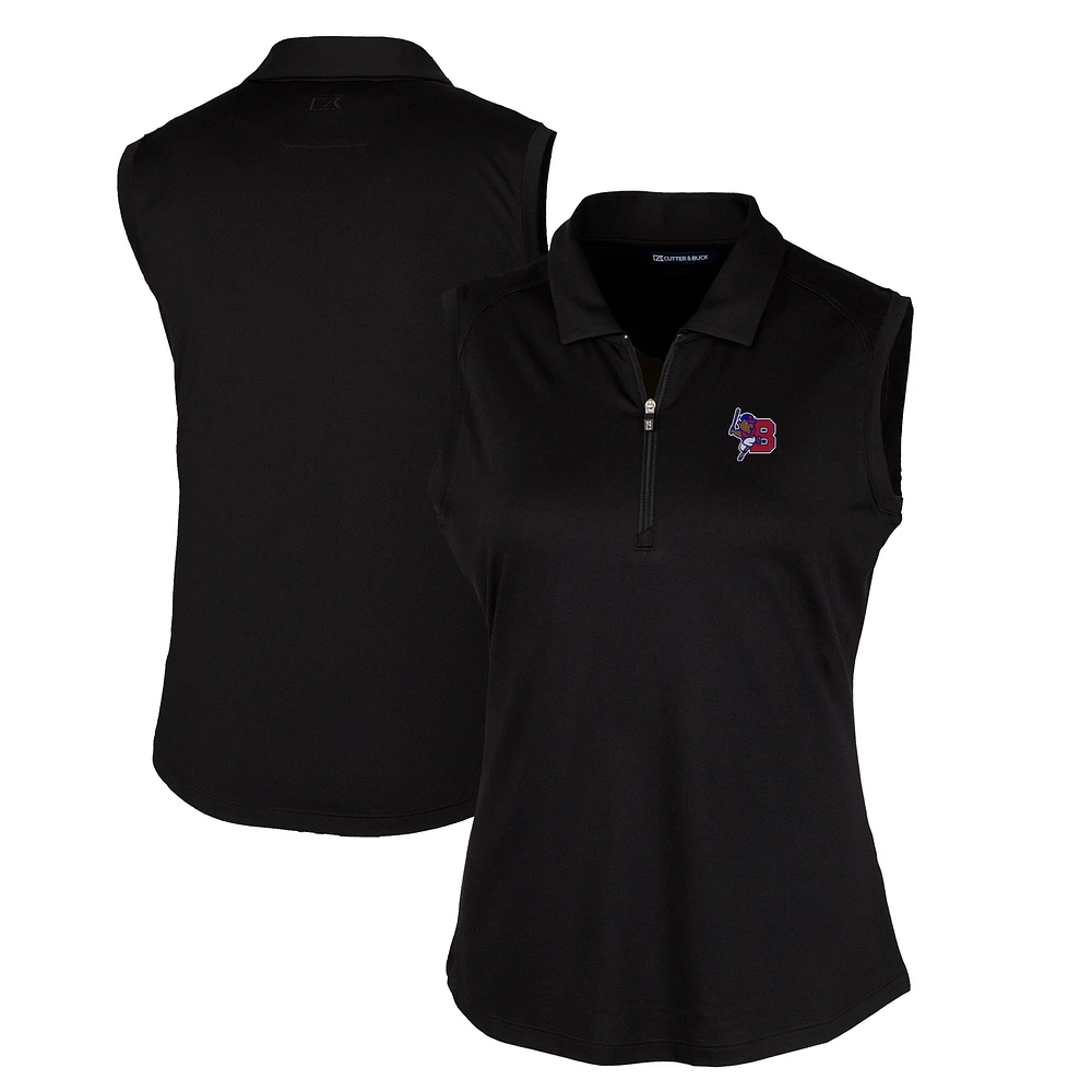 Women's Cutter & Buck Black Buffalo Bisons Forge DryTec Stretch Sleeveless Polo