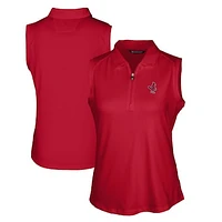 Women's Cutter & Buck  Red Memphis Redbirds Forge DryTec Stretch Sleeveless Polo