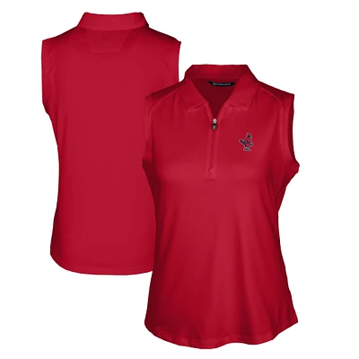 Women's Cutter & Buck  Red Memphis Redbirds Forge DryTec Stretch Sleeveless Polo