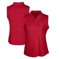 Women's Cutter & Buck  Red Memphis Redbirds Forge DryTec Stretch Sleeveless Polo