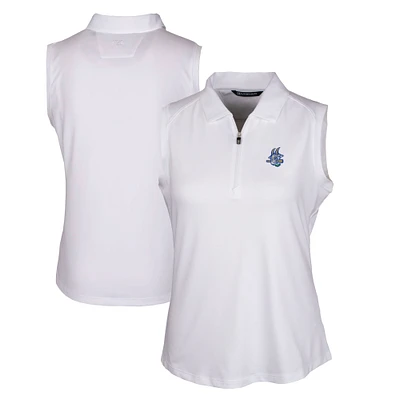 Women's Cutter & Buck  White Hartford Yard Goats Forge DryTec Stretch Sleeveless Polo