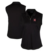 Women's Cutter & Buck  Black Nashville Sounds Forge DryTec Stretch Sleeveless Polo