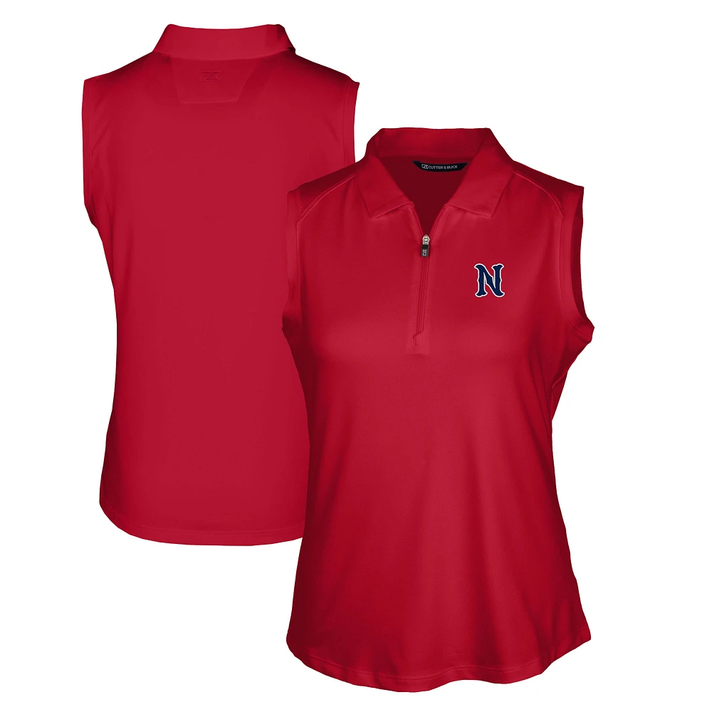 Women's Cutter & Buck Red Nashville Sounds Forge DryTec Stretch Sleeveless Polo