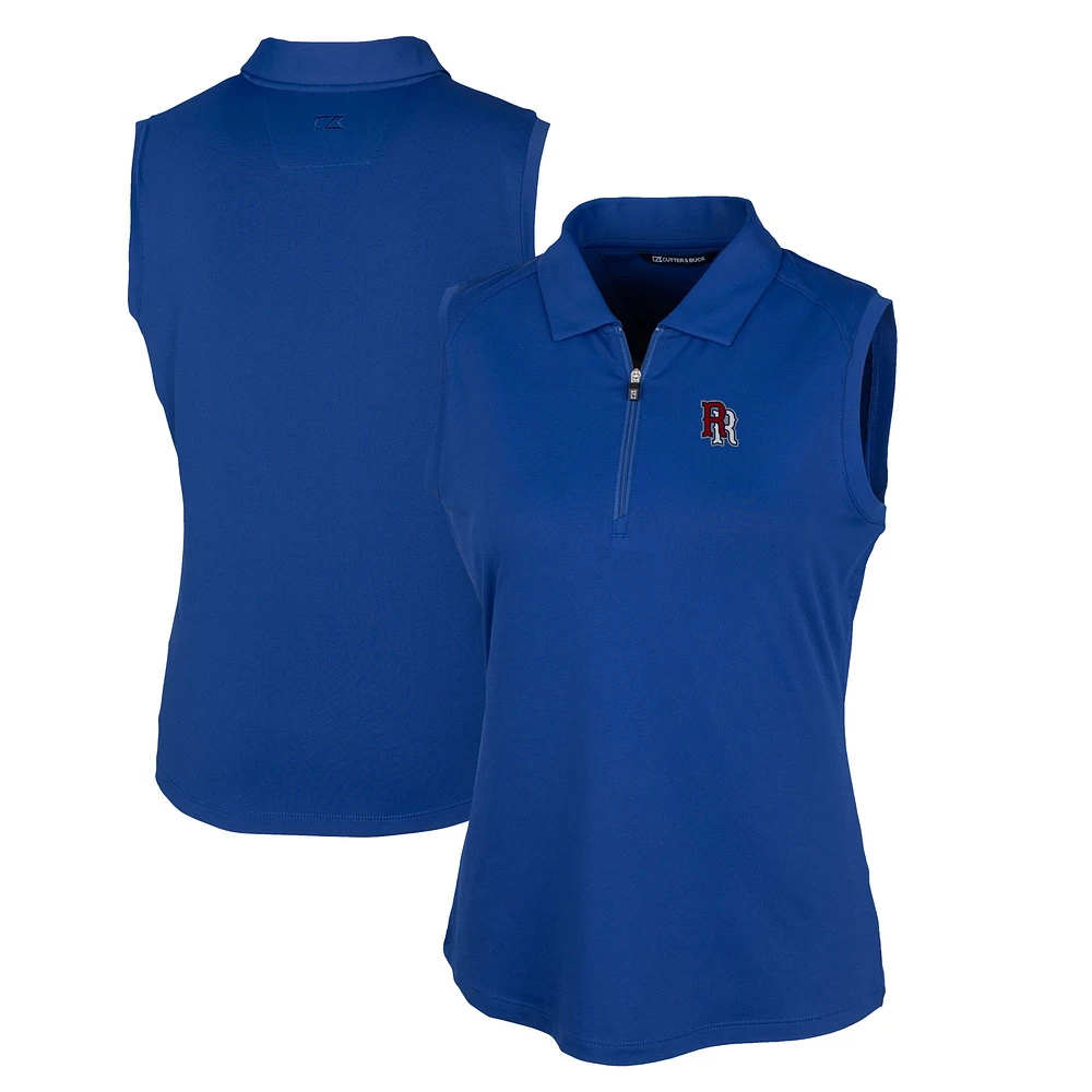 Women's Cutter & Buck Blue Round Rock Express Forge DryTec Stretch Sleeveless Polo