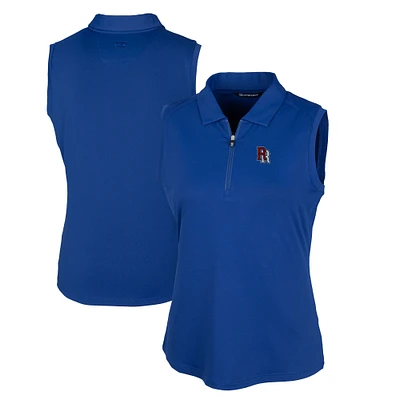 Women's Cutter & Buck  Blue Round Rock Express Forge DryTec Stretch Sleeveless Polo