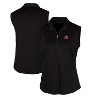 Women's Cutter & Buck  Black Richmond Flying Squirrels Forge DryTec Stretch Sleeveless Polo