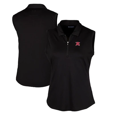 Women's Cutter & Buck  Black Richmond Flying Squirrels Forge DryTec Stretch Sleeveless Polo