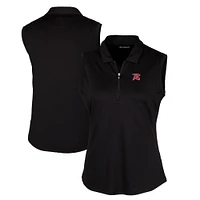 Women's Cutter & Buck  Black Richmond Flying Squirrels Forge DryTec Stretch Sleeveless Polo